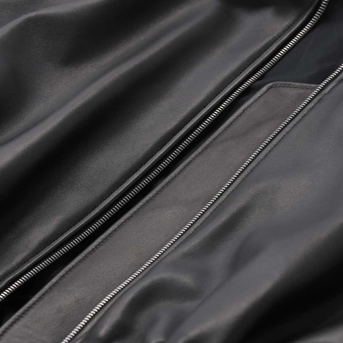 Leder-Bomberjacke mit entspannter Passform