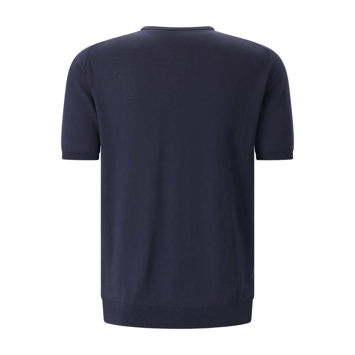 Klassisches schwarzes Baumwoll-Strickshirt