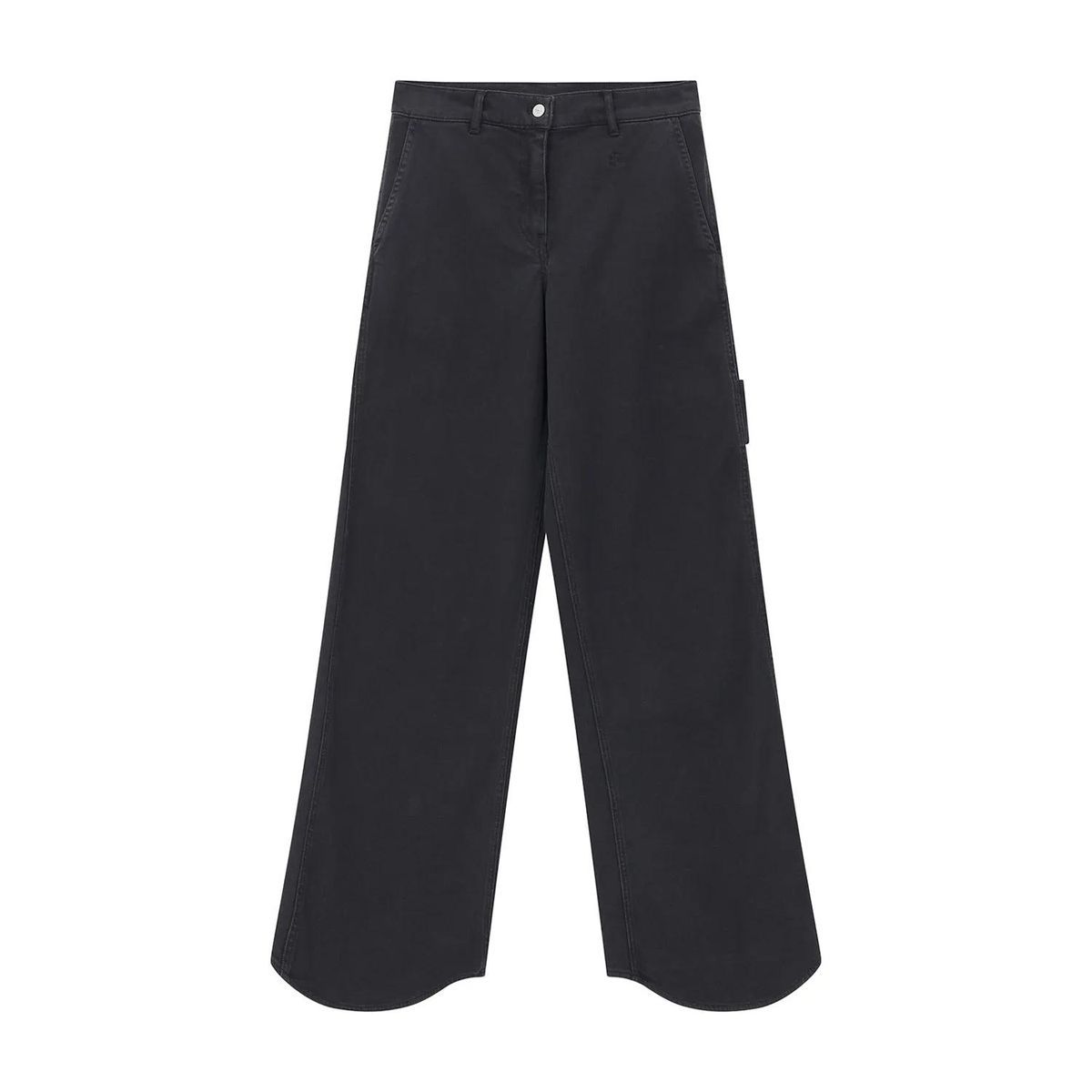 Hose mit weitem Bein und skulpturalem Saum