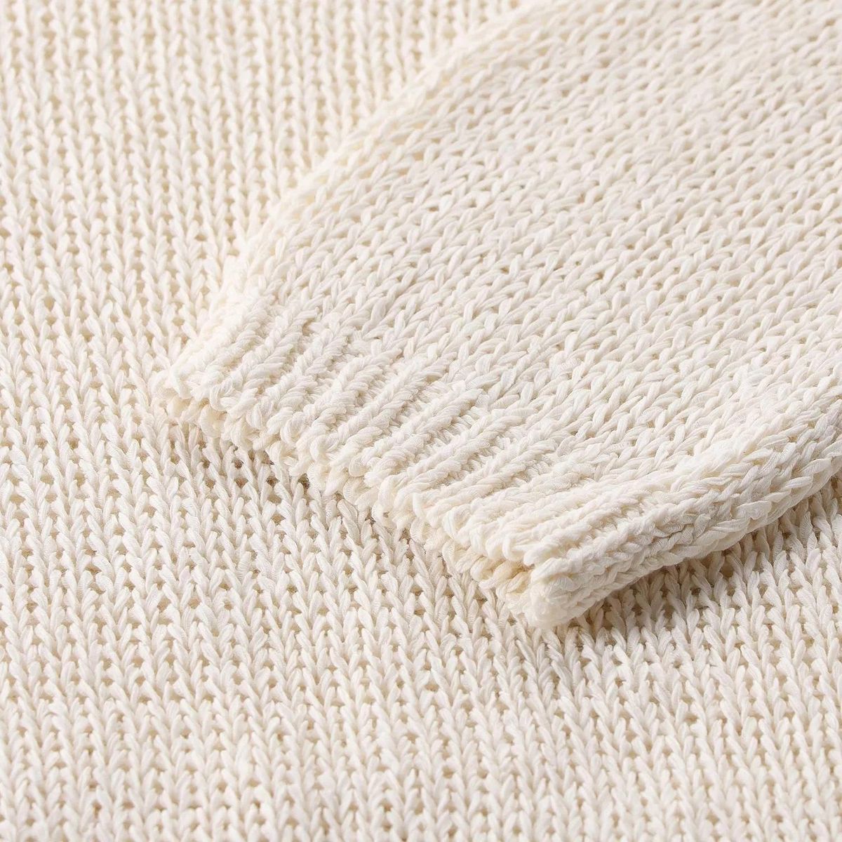 Strickpullover aus Baumwollmischung mit lockerer Passform