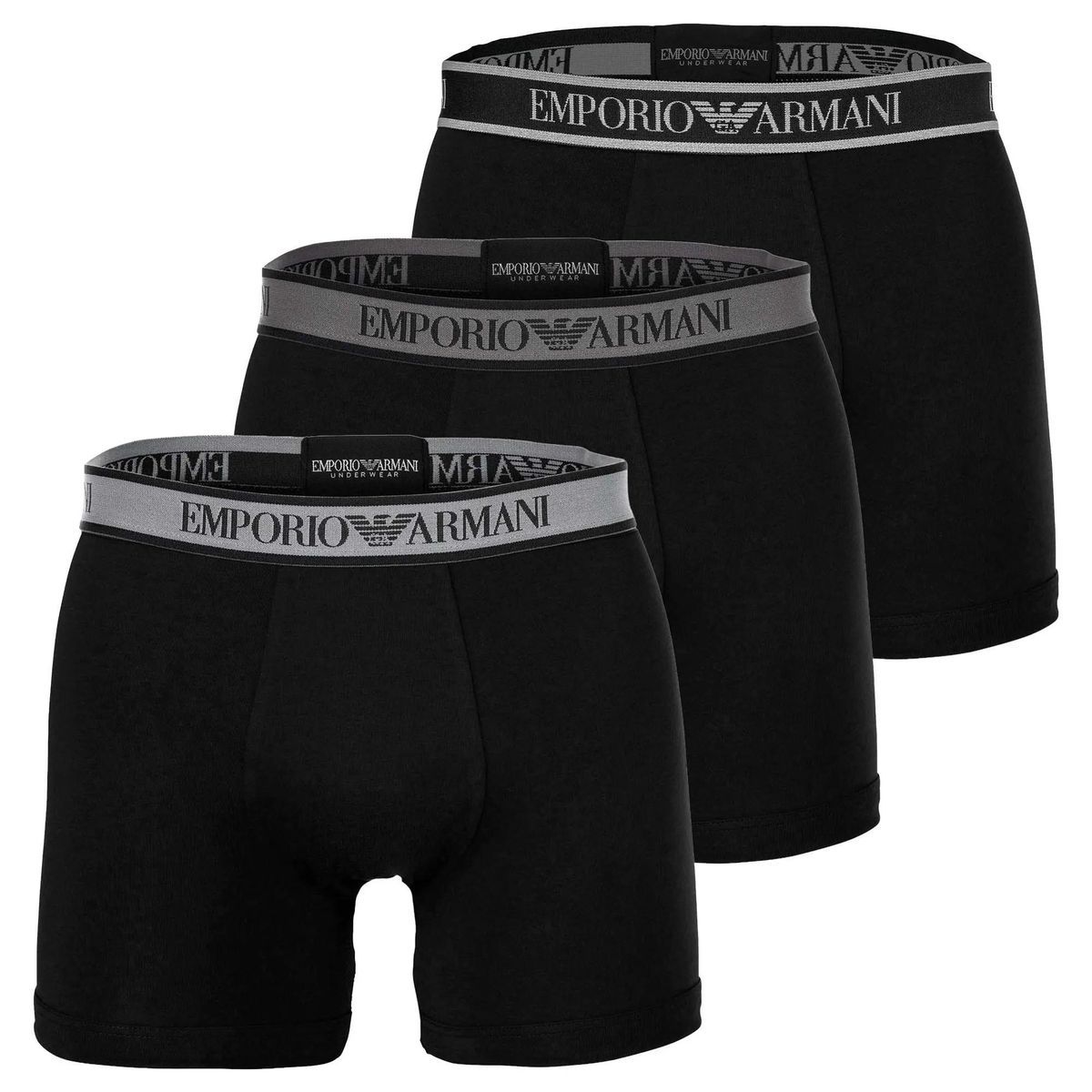 Schwarze Baumwoll-Boxershorts für Herren