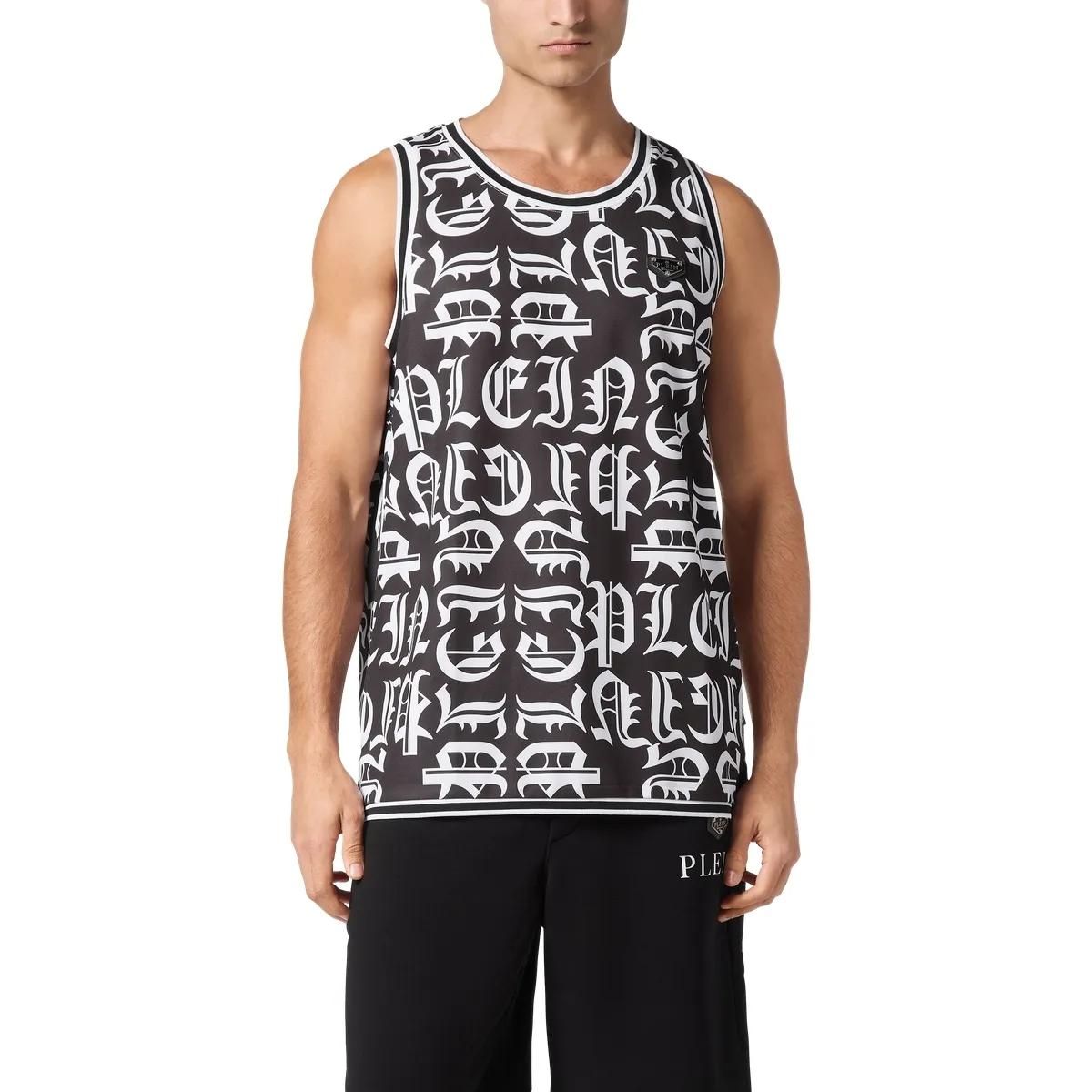 Basketball Tank Top mit gotischer Schrift