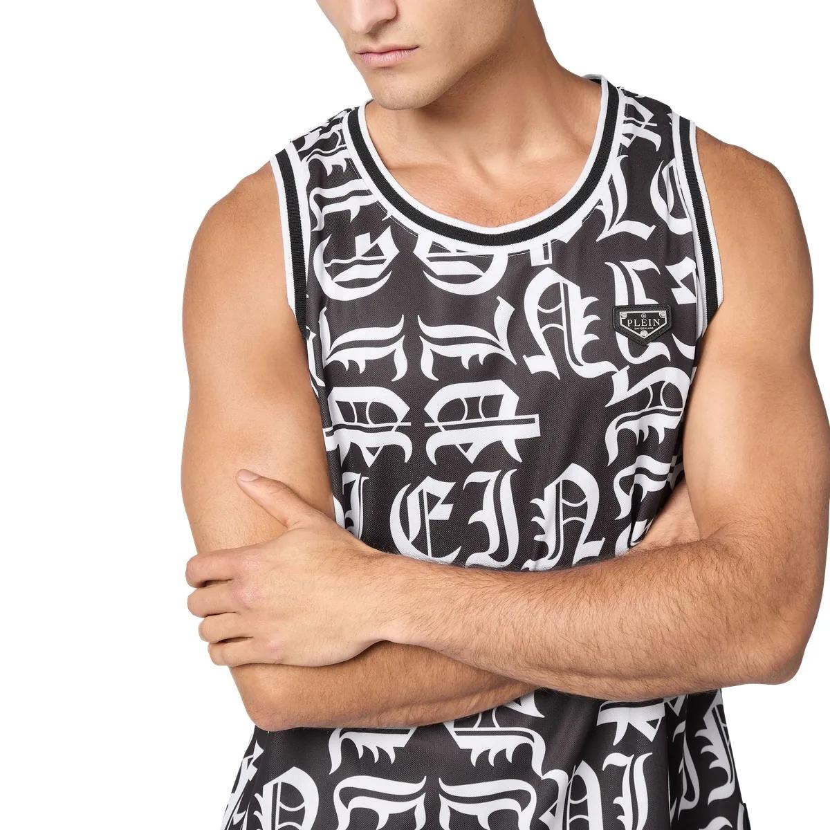 Basketball Tank Top mit gotischer Schrift