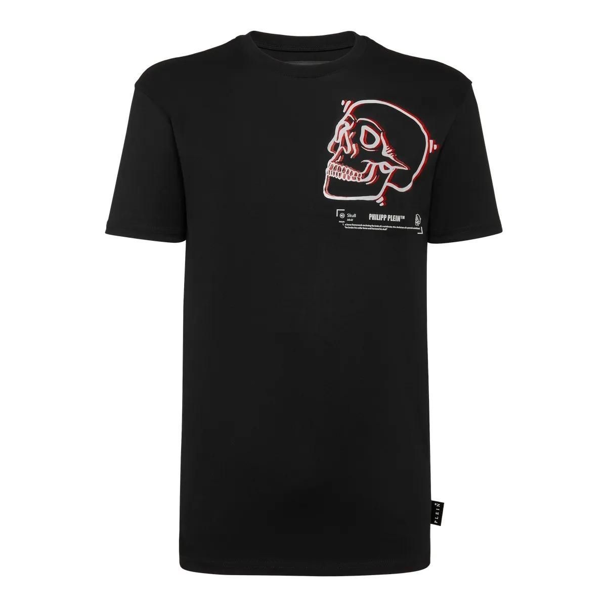 Lässiges Totenkopf Grafik T-Shirt mit Rundhalsausschnitt