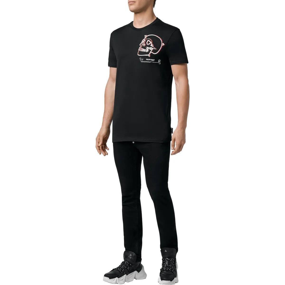 Lässiges Totenkopf Grafik T-Shirt mit Rundhalsausschnitt