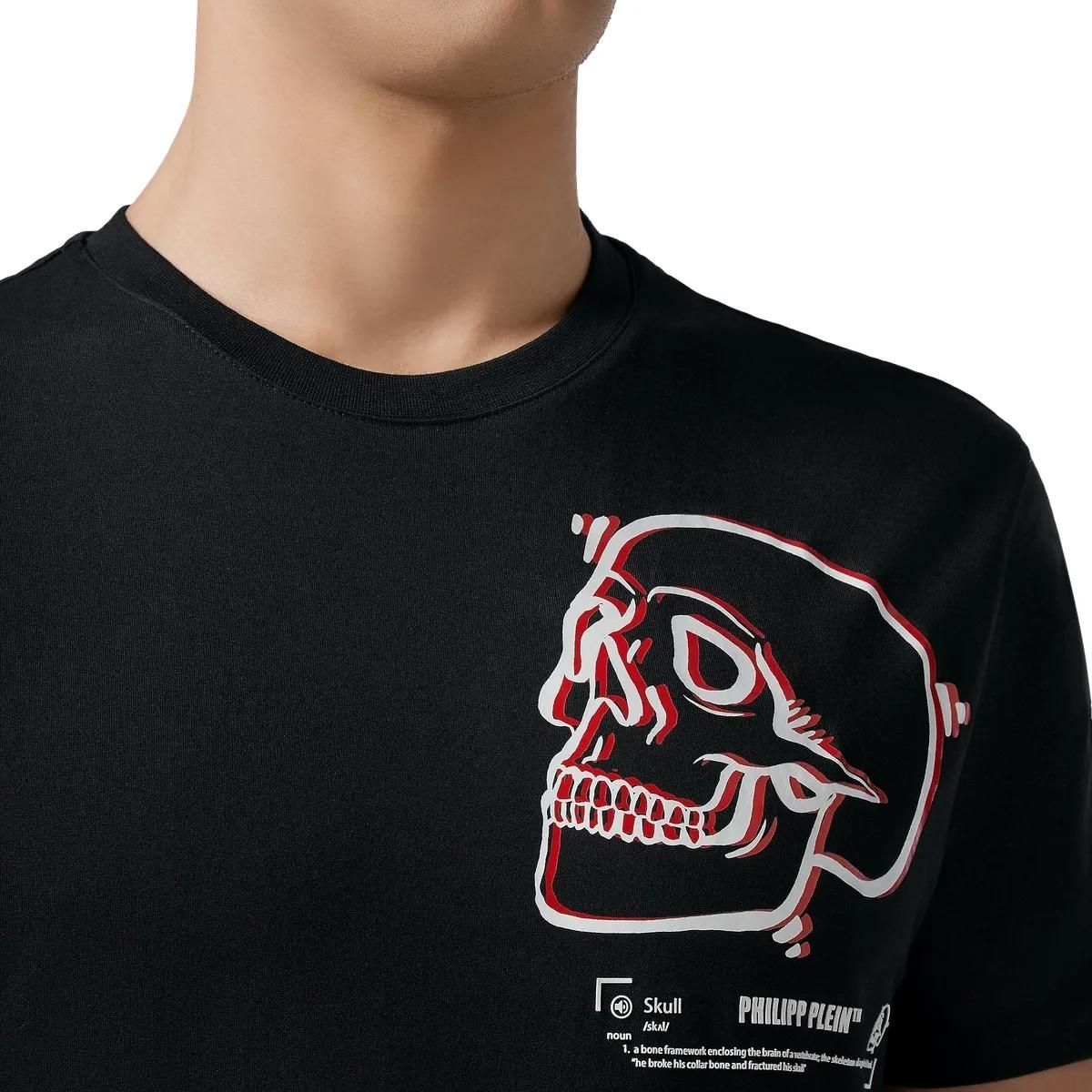 Lässiges Totenkopf Grafik T-Shirt mit Rundhalsausschnitt