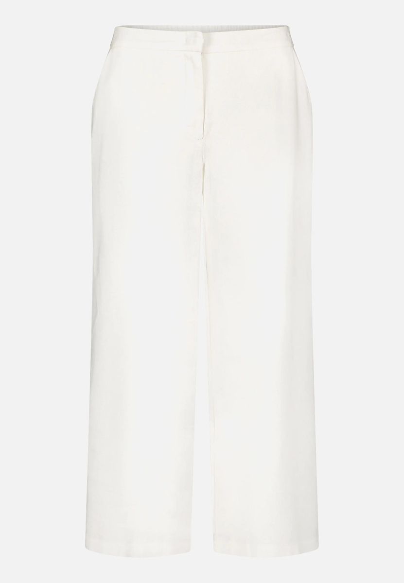 Hochtaillierte, lockere Leinenhose