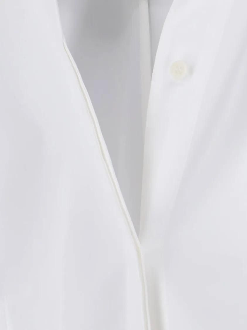 Weißes klassisches Hemd mit Knopfleiste