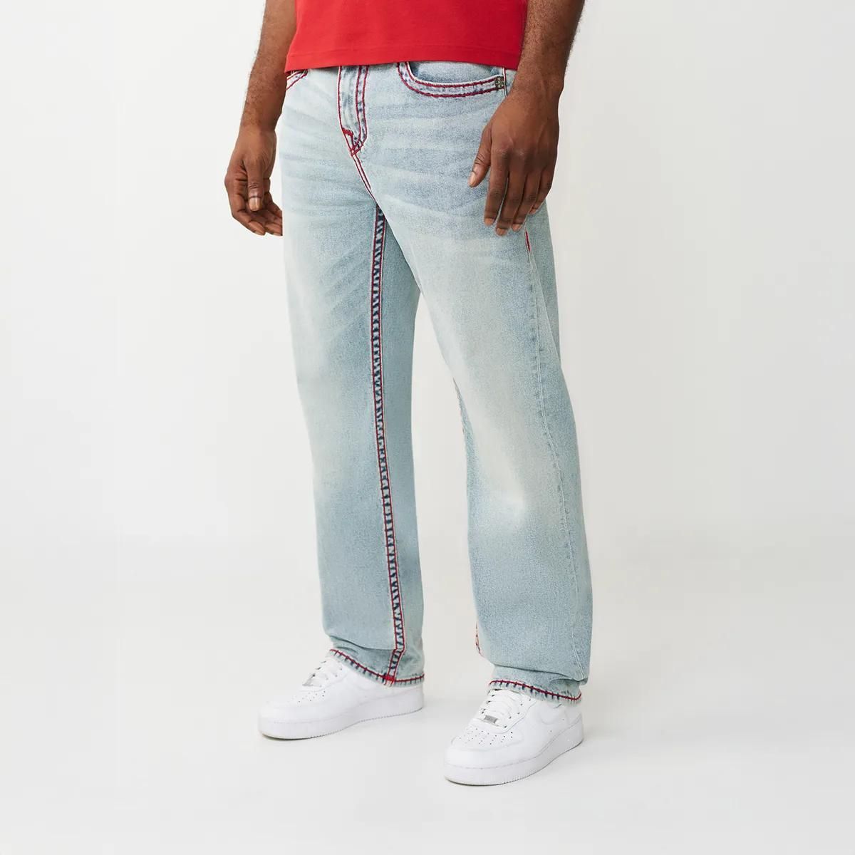 Jeans mit entspannter Passform und heller Waschung