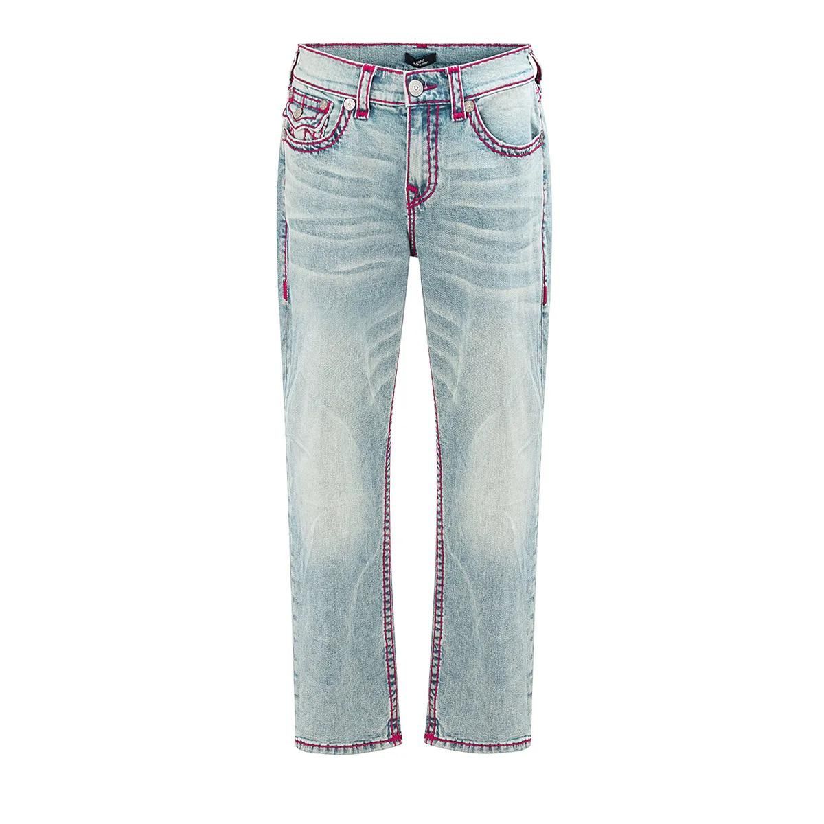 Jeans mit entspannter Passform und heller Waschung