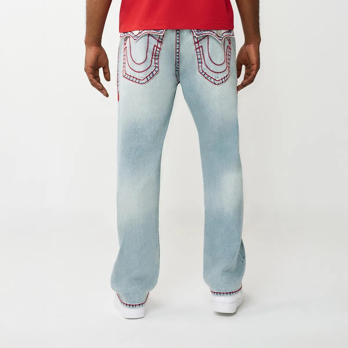 Jeans mit entspannter Passform und heller Waschung