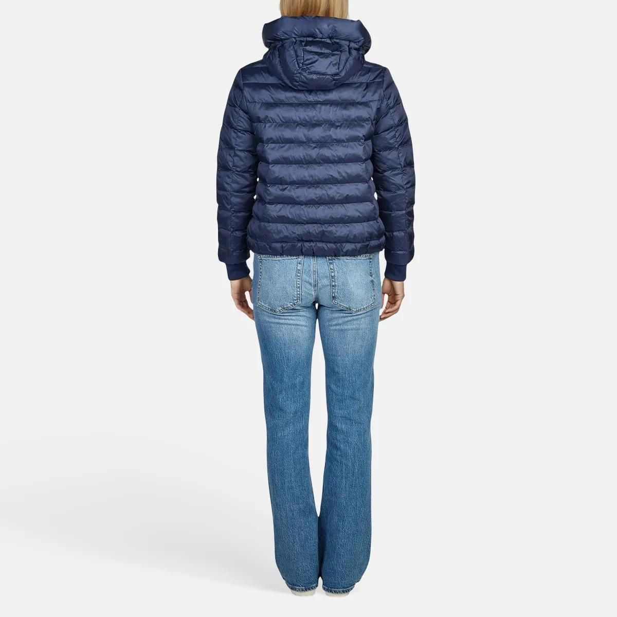 Gesteppte Jacke mit Kapuze und Reißverschluss