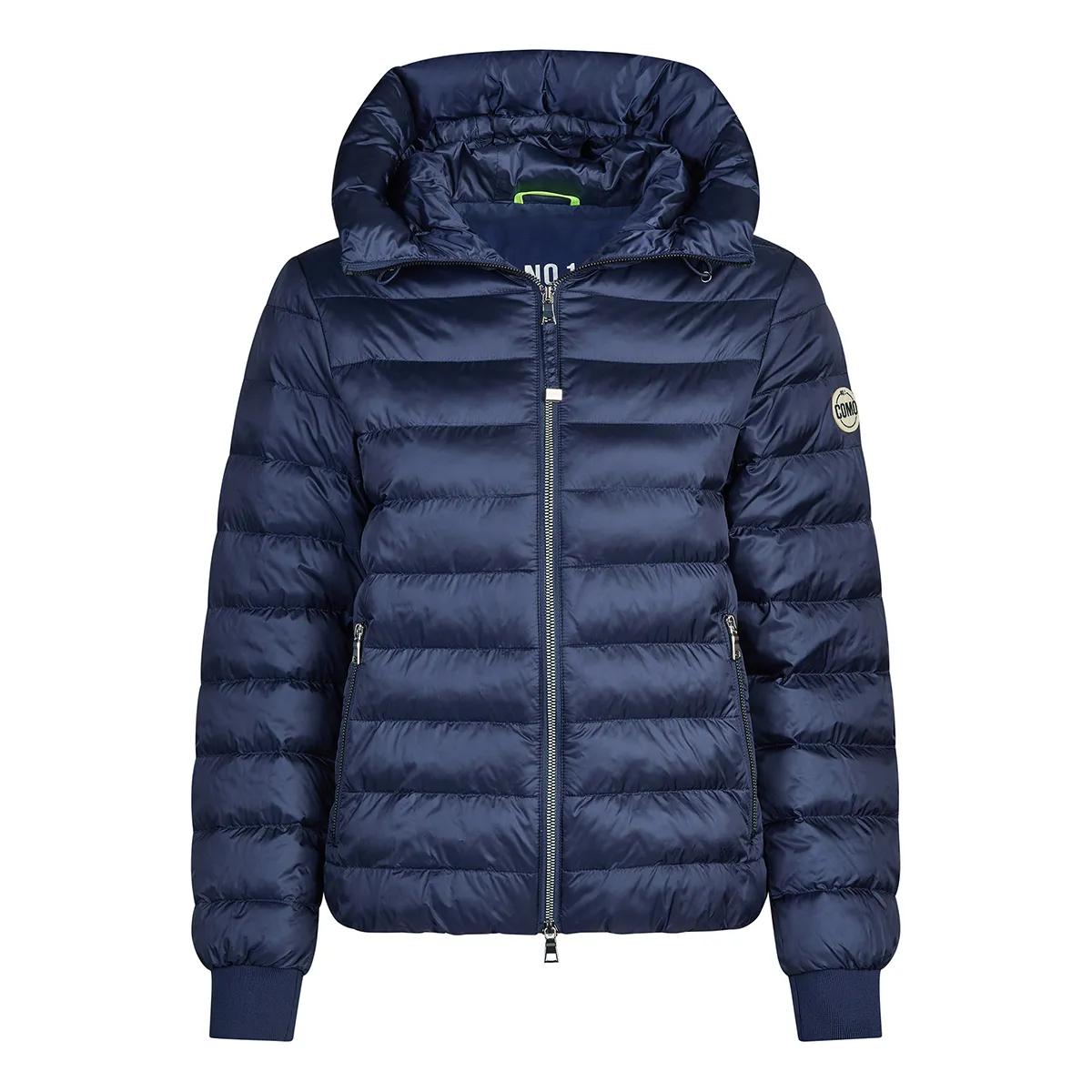 Gesteppte Jacke mit Kapuze und Reißverschluss