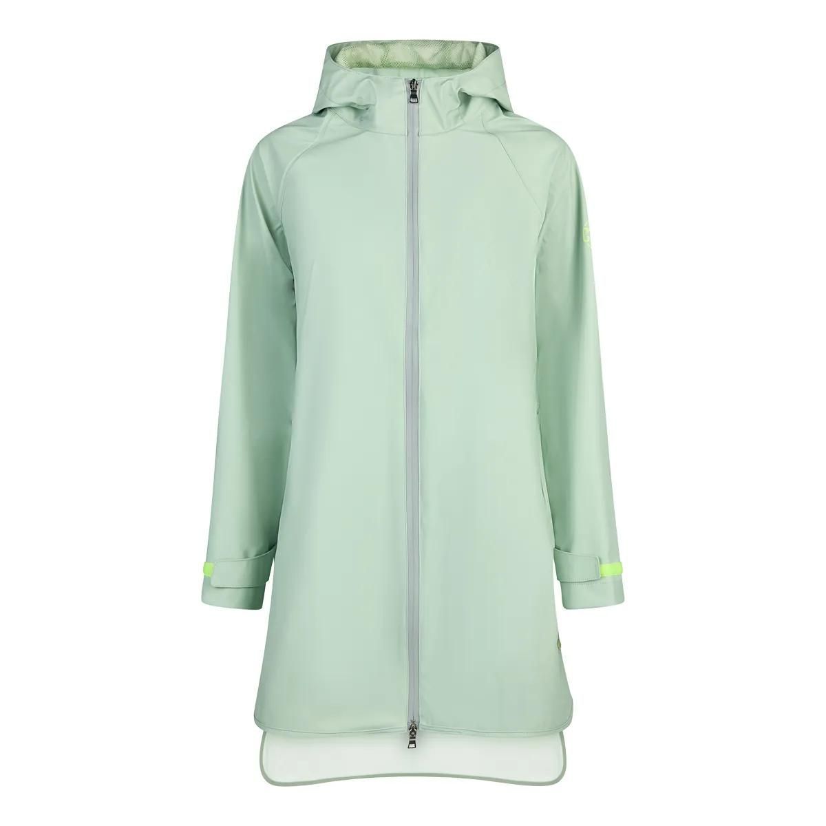 Hellgrüner wasserdichter Regenmantel mit Kapuze