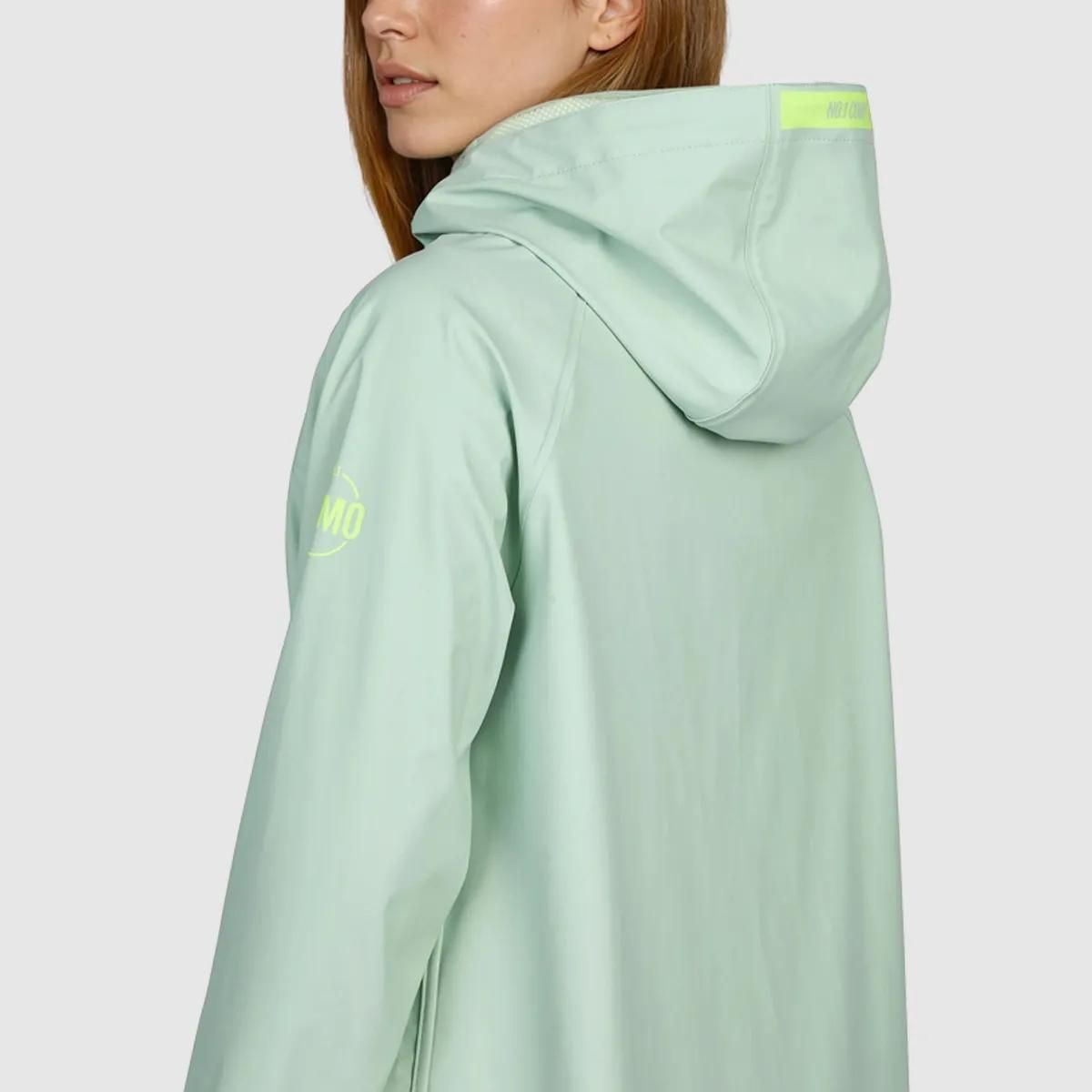 Hellgrüner wasserdichter Regenmantel mit Kapuze