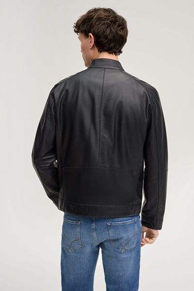 Moderne Bikerjacke aus Lammnappaleder