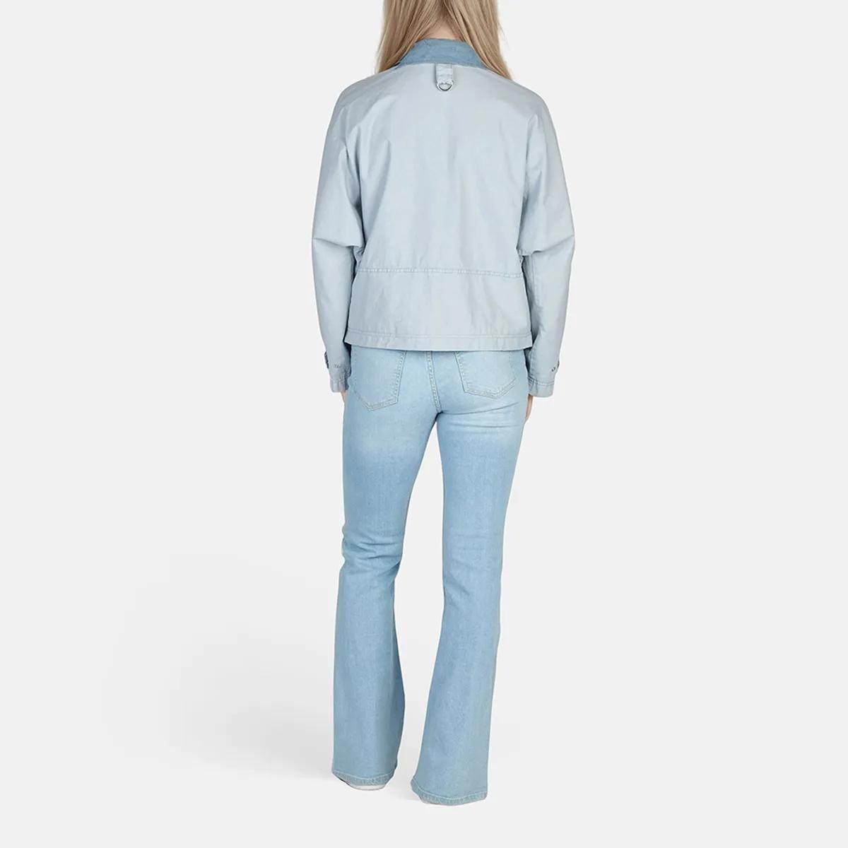 Hellblaue Jacke aus Baumwollmischung
