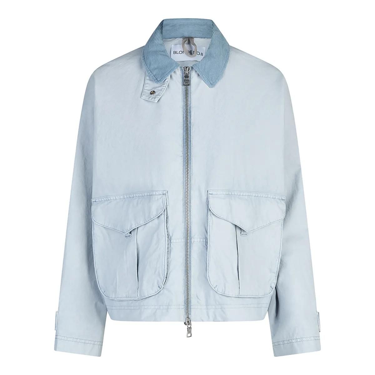 Hellblaue Jacke aus Baumwollmischung