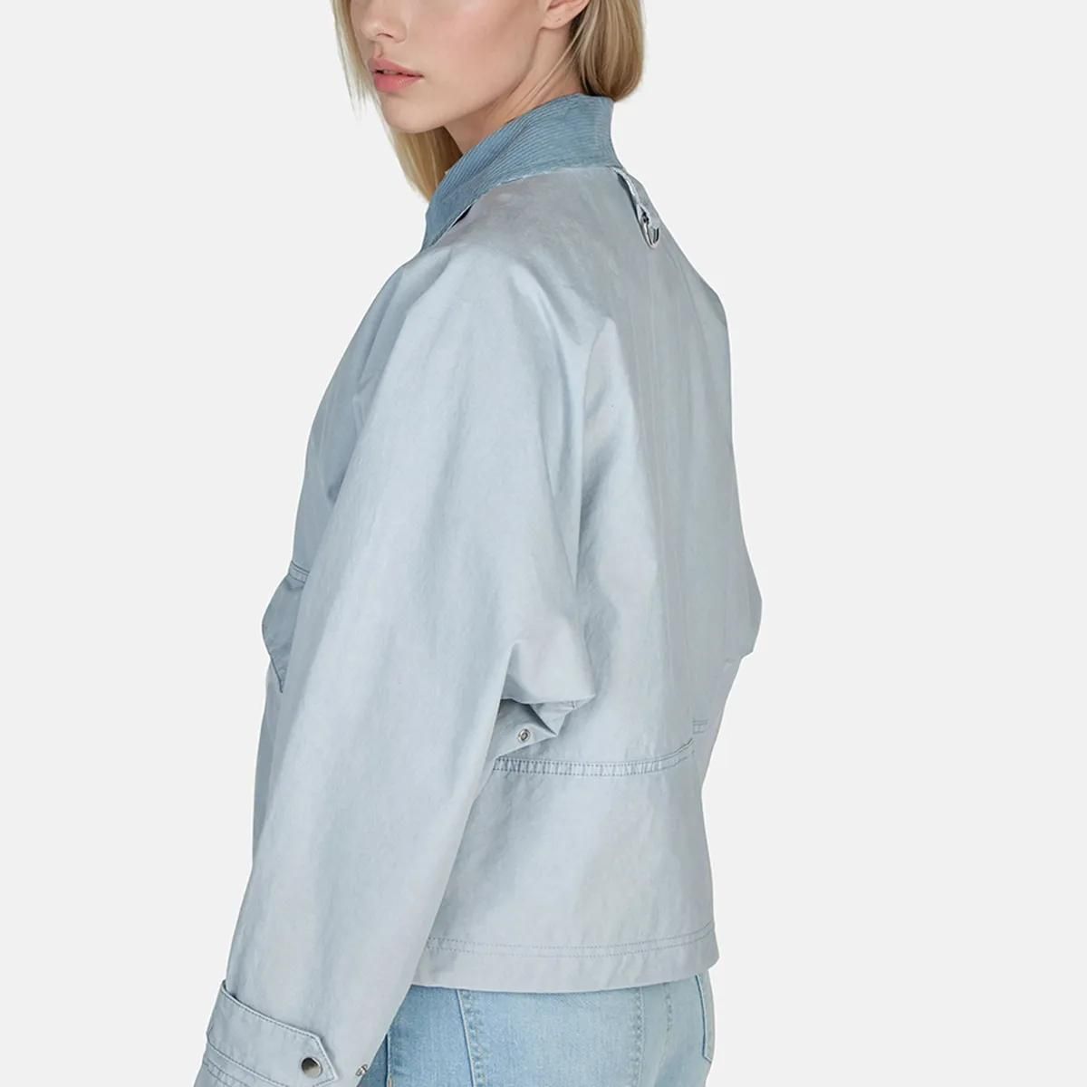 Hellblaue Jacke aus Baumwollmischung
