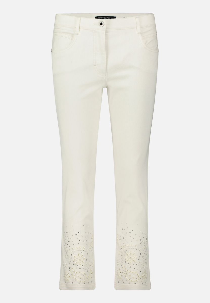 Casual-Hose mit Stickerei