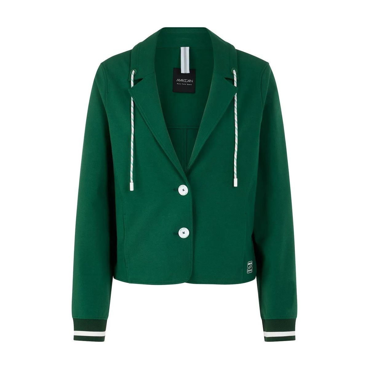 Moderner Cropped Blazer mit Kordelzug-Detail