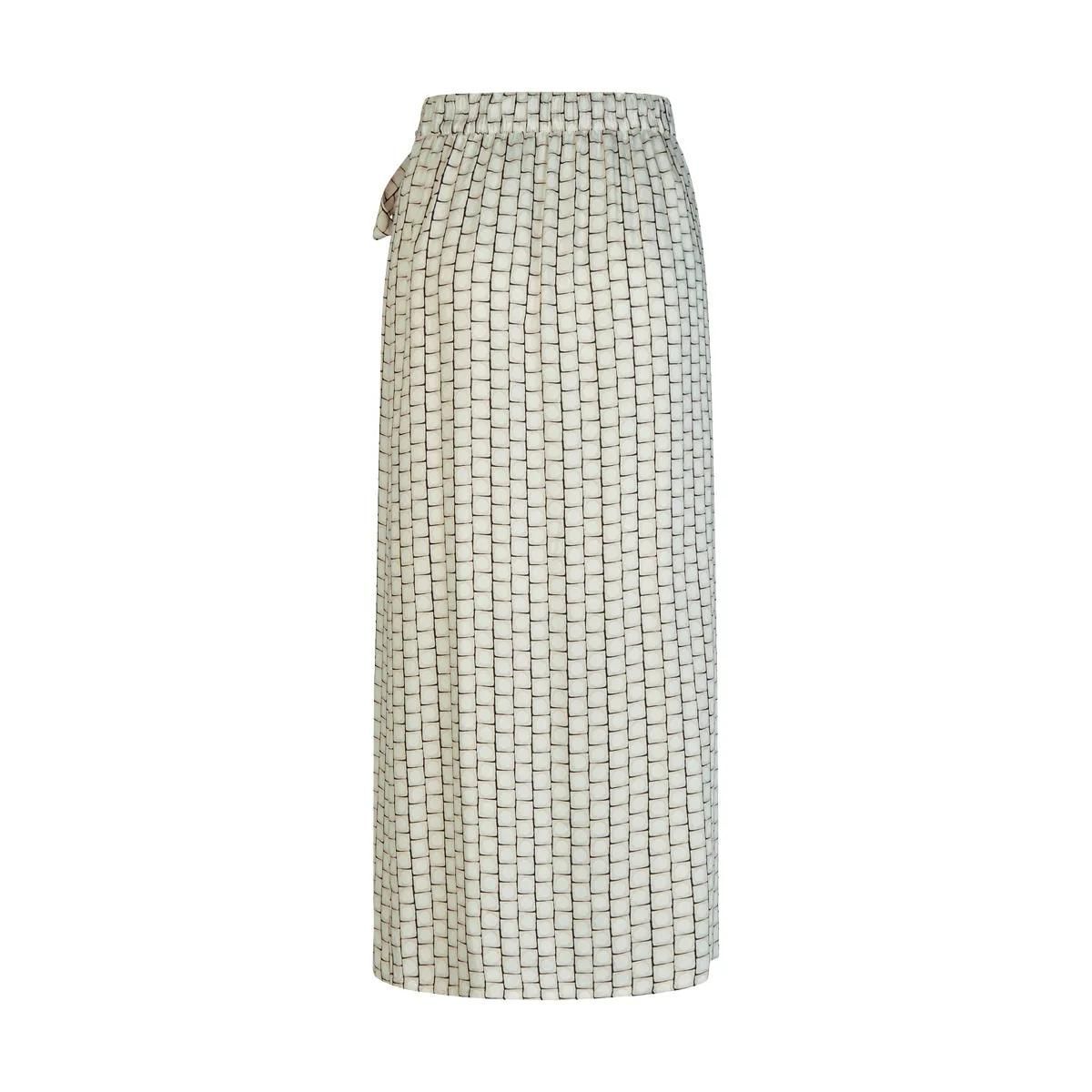 Gemusterter Viskose-Satin-Wickel-Midi-Rock