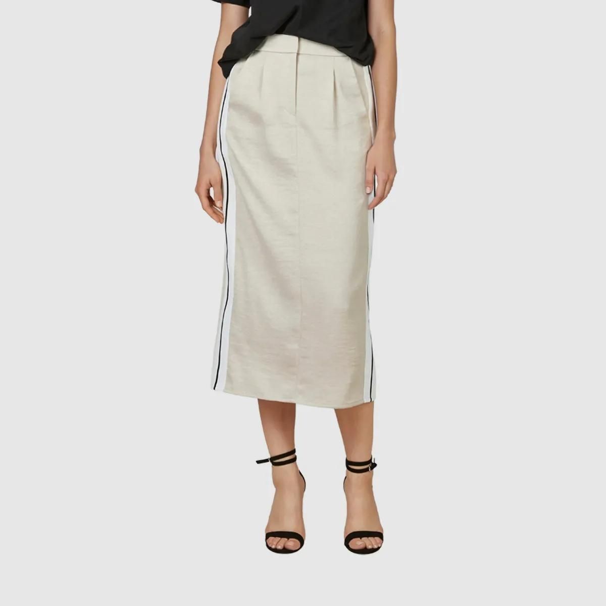 Midirock mit Seitenstreifen