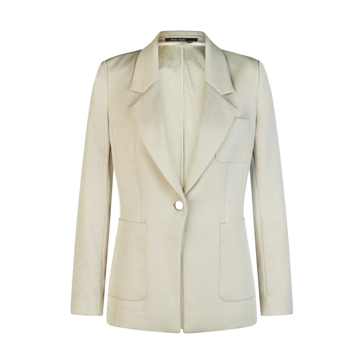 Taillierter Twill-Blazer mit aufgesetzten Taschen