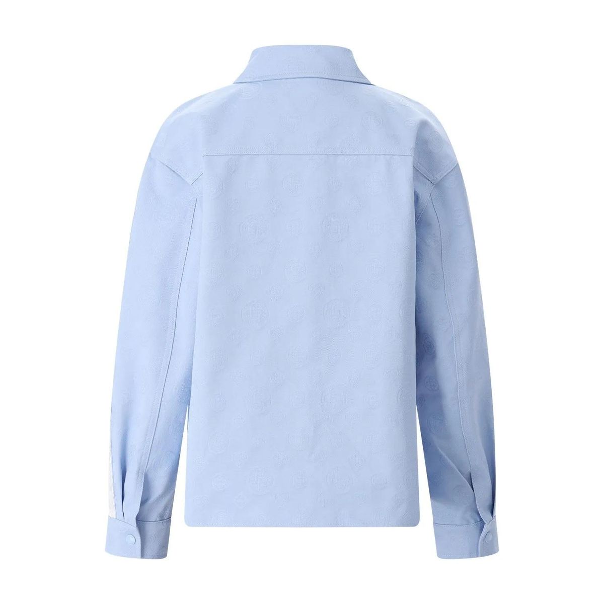 Hellblaue Hemdjacke aus Baumwollmischung