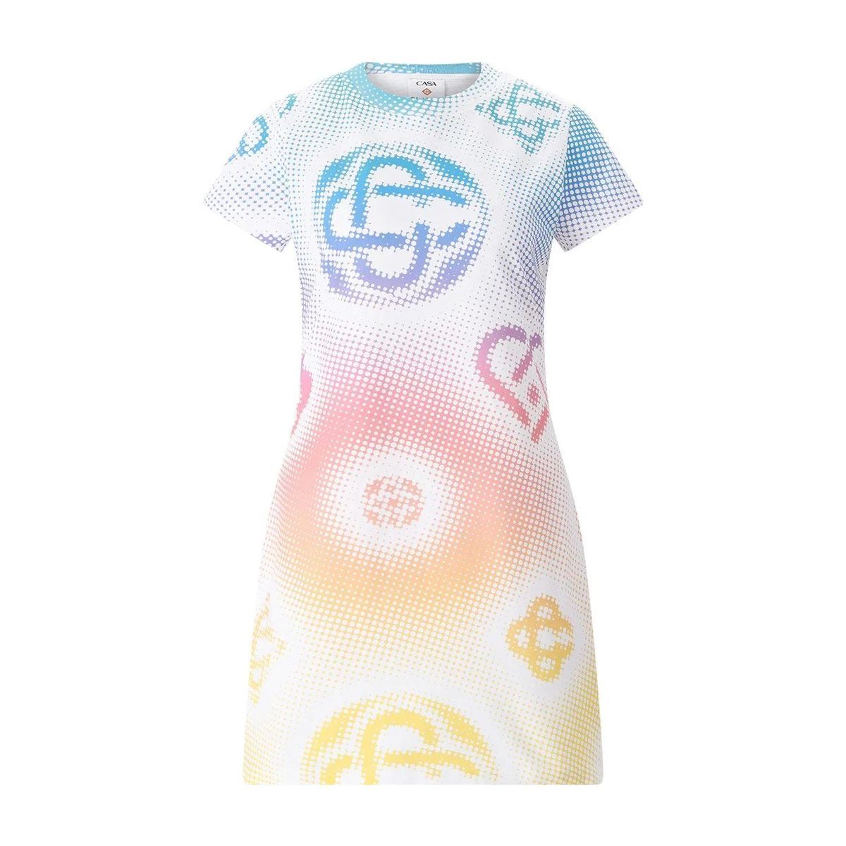 Mini-Kleid aus Bio-Baumwolle mit Punktmuster