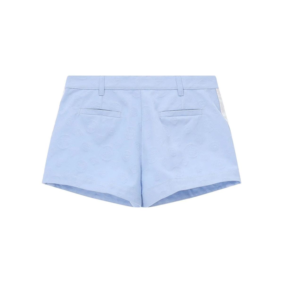 Bestickte Baumwollmischshorts mit Einsätzen