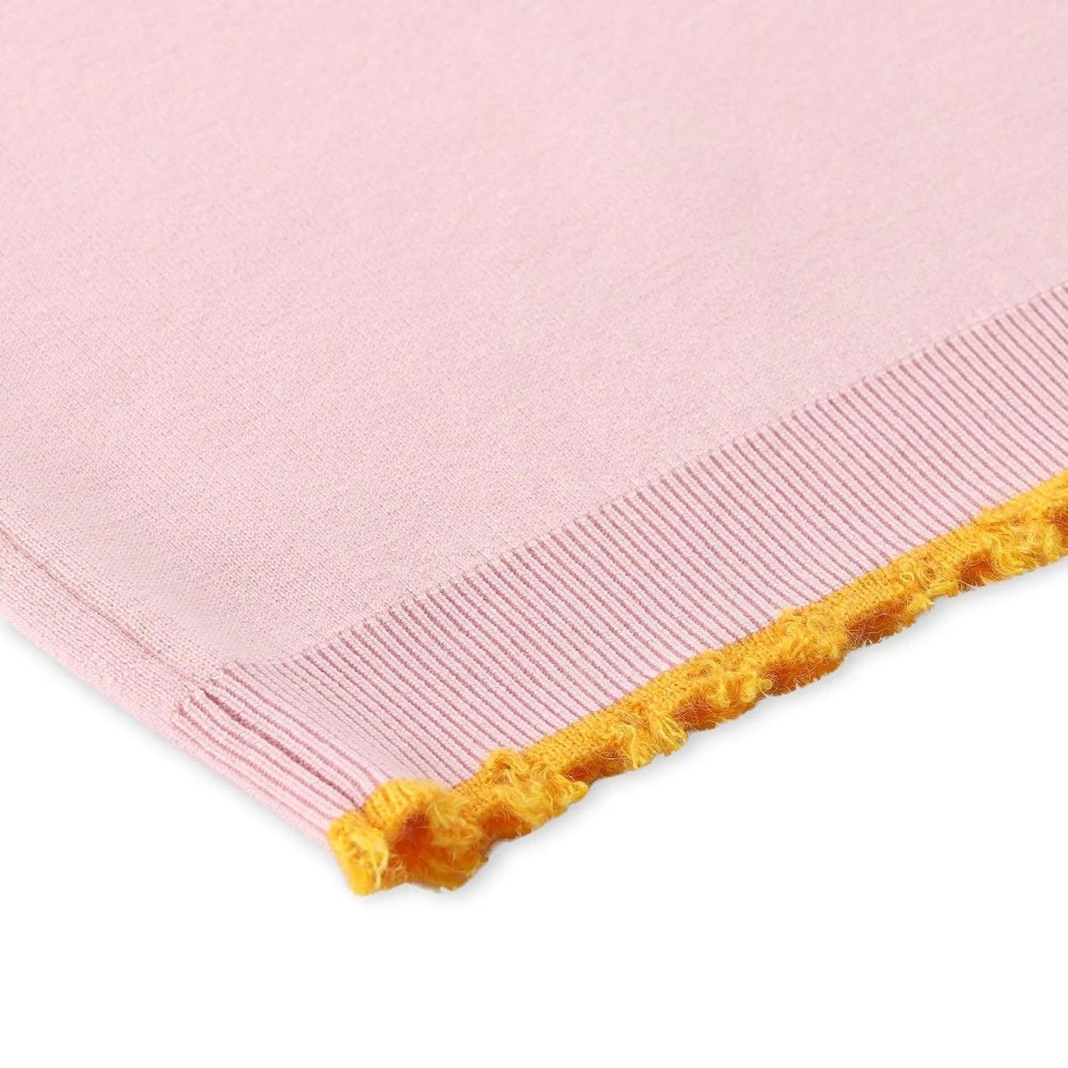 Rosa Woll-Polohemd mit Reißverschluss