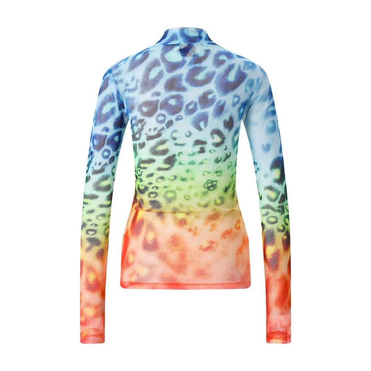 Regenbogen Leopardenmuster Mesh-Top