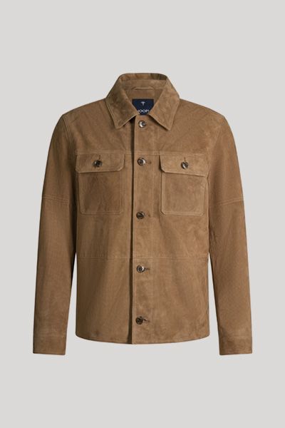 JOOP! Rill Taupe Wildleder Hemdjacke mit Taschen