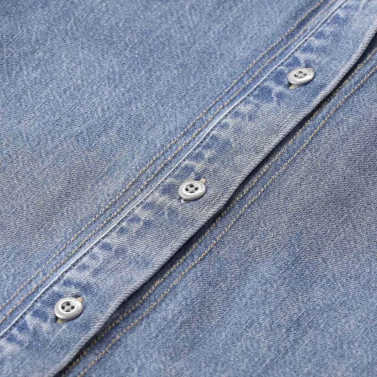 Klassisches kurzärmeliges Denimhemd