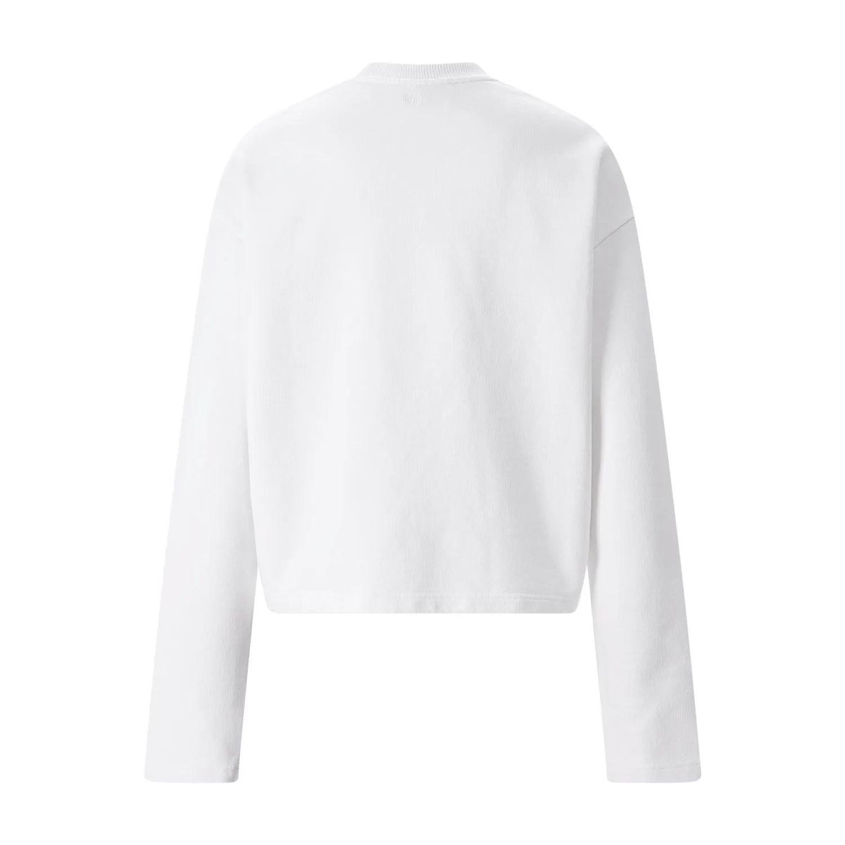 Weißes Langarm-Sweatshirt mit Logo