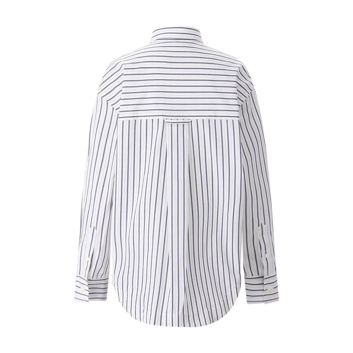 Gestreiftes Oversize-Hemd mit Knopfleiste