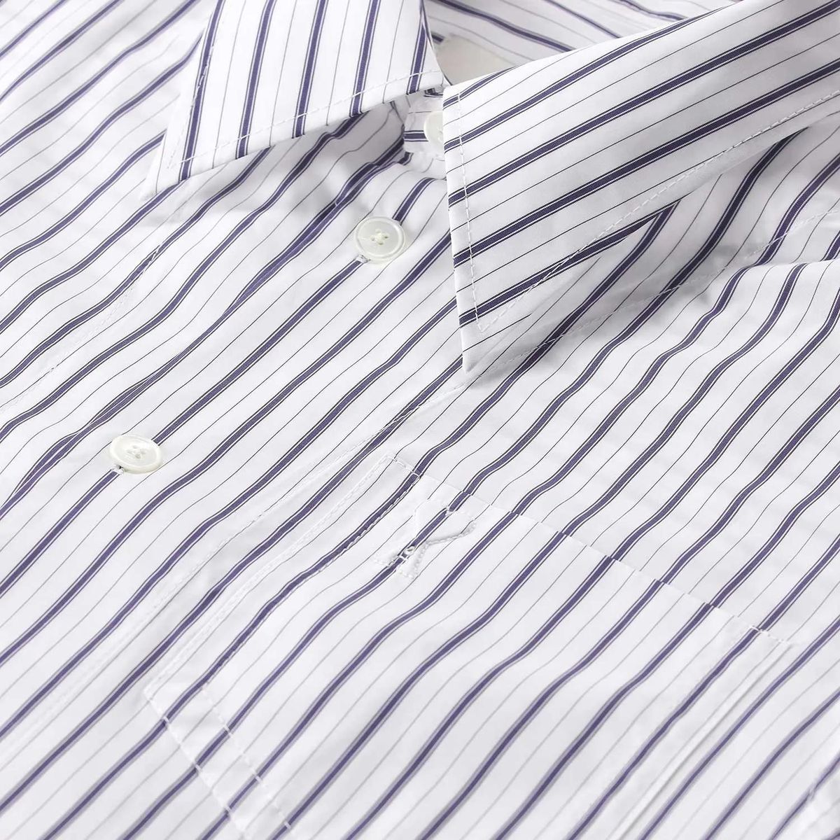 Gestreiftes Oversize-Hemd mit Knopfleiste