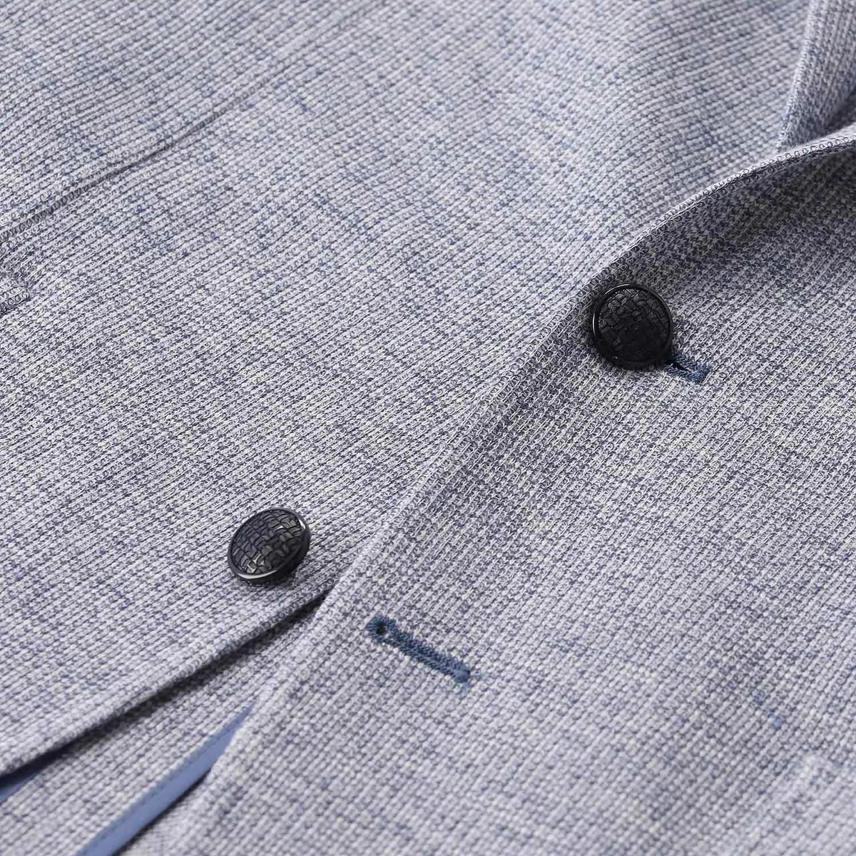 Strukturierter Strickblazer aus Baumwollmischung