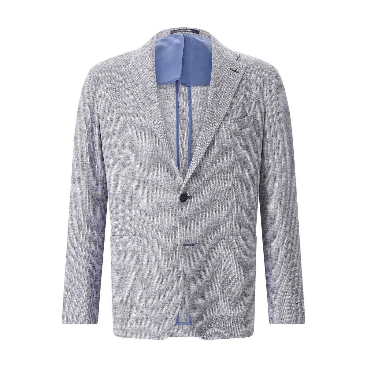 Strukturierter Strickblazer aus Baumwollmischung