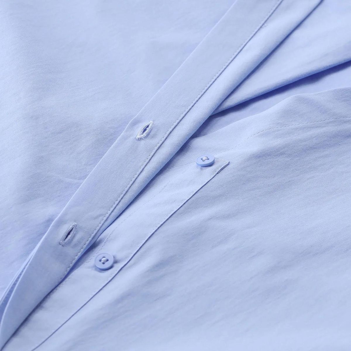 Baumwoll-Popeline Hemdbluse