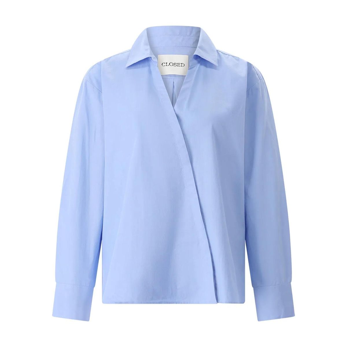 Baumwoll-Popeline Hemdbluse