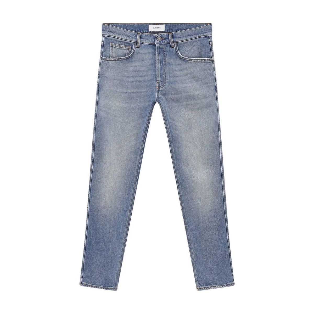 Jeans mit regulärer Passform und heller Waschung