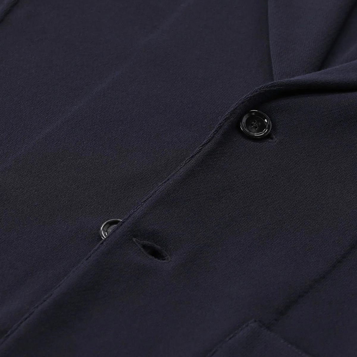 Marineblauer Strickblazer aus Baumwollmischung