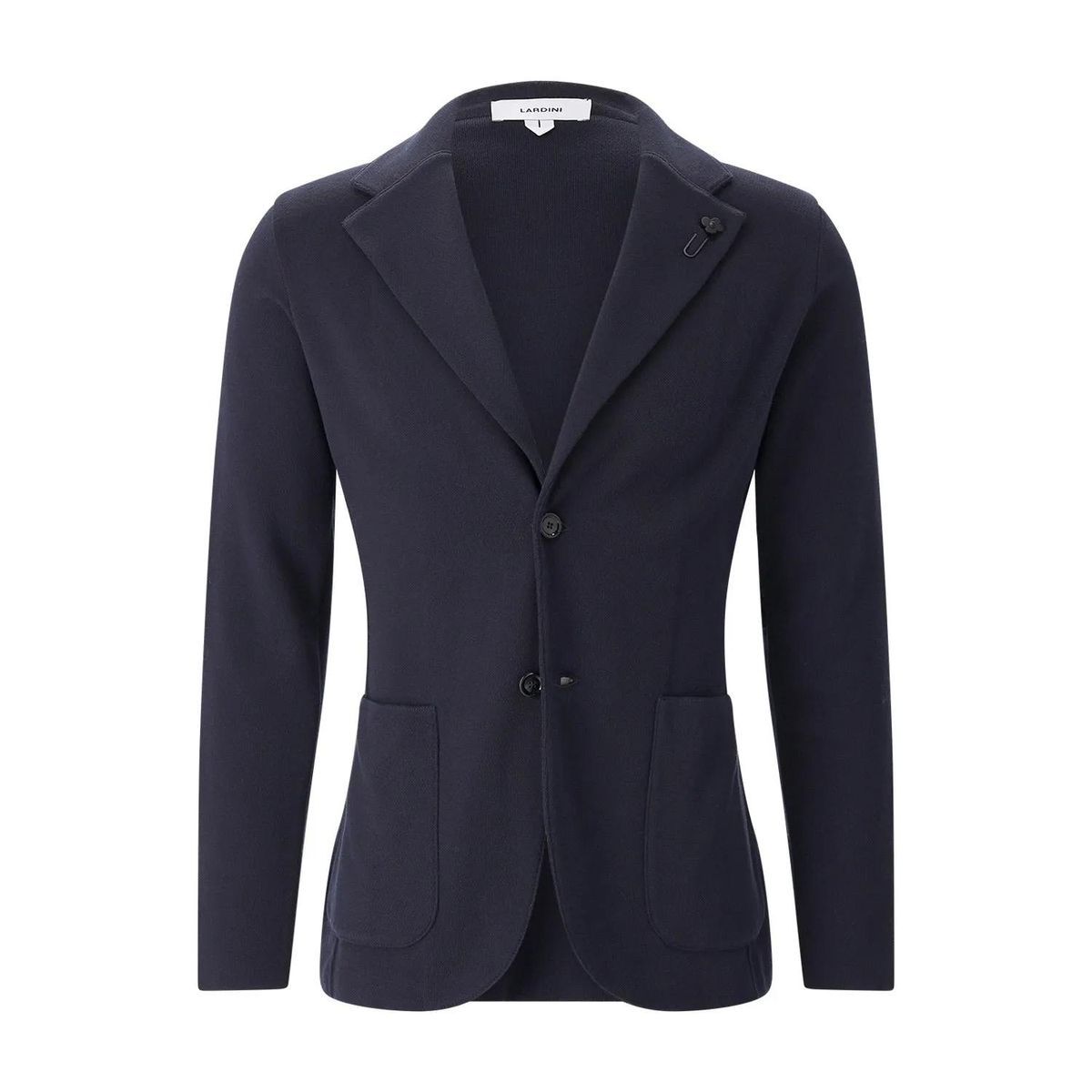 Marineblauer Strickblazer aus Baumwollmischung