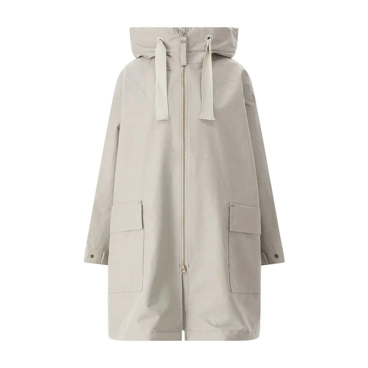 Leichter, Kapuzen-Longline-Parka Mantel