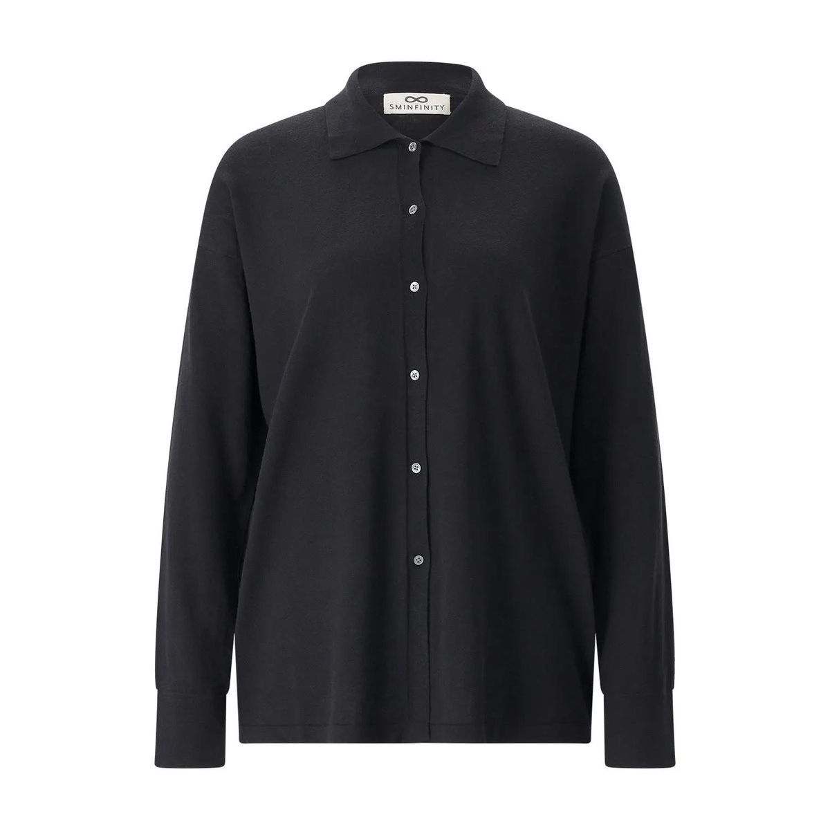 Lässiges Strickhemd aus Leinenmischung