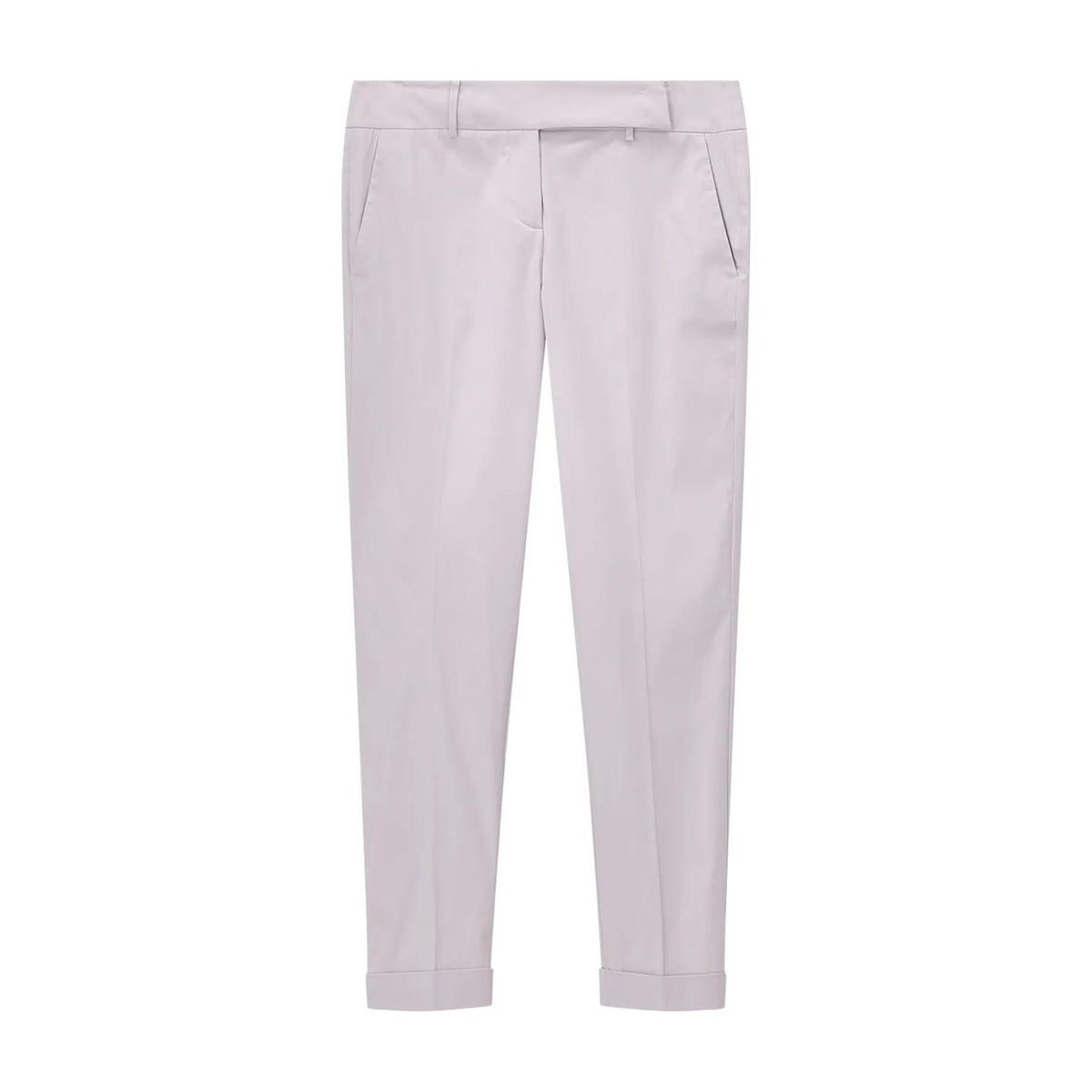 Schmal geschnittene, verkürzte Stoffhose