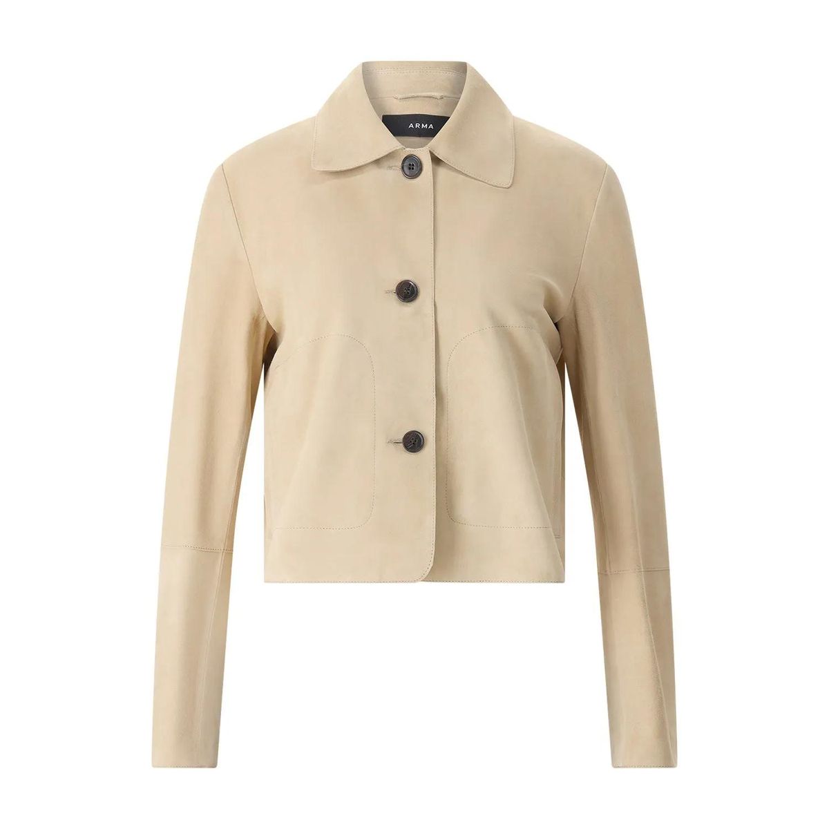 Kurzjacke aus Veloursleder