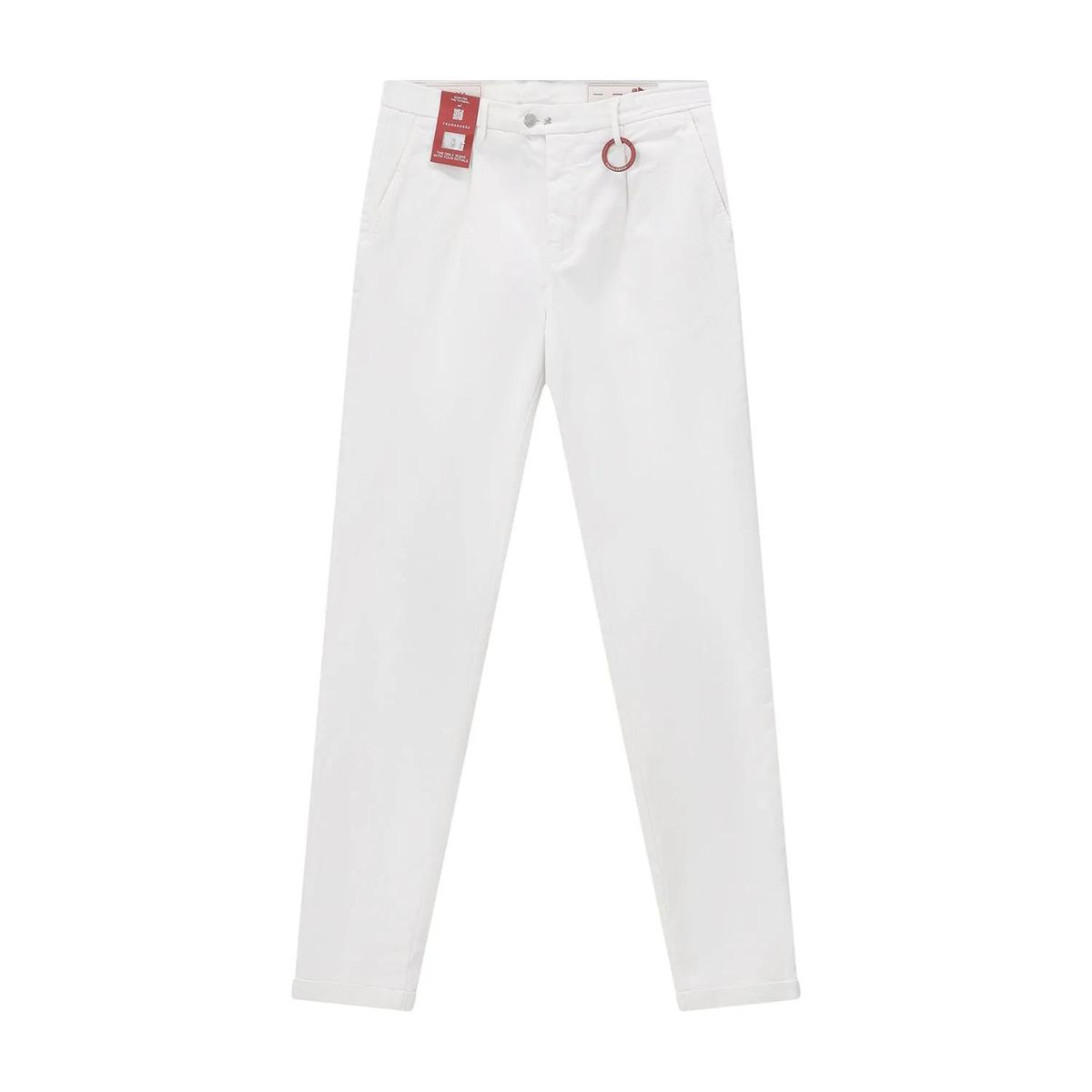 Chinohose aus Baumwollmischgewebe mit gerader Passform